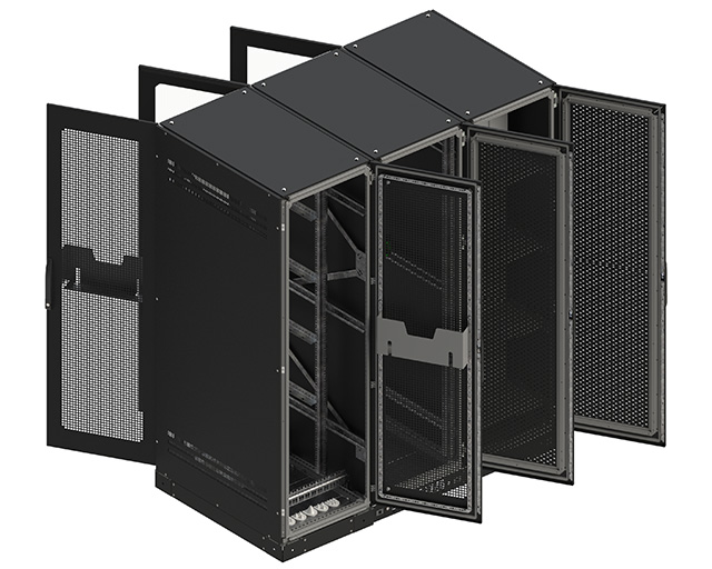 Линейные шкафы на базе монтажной стойки