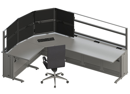 Диспетчерский пульт управления угловой