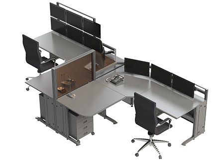 Диспетчерский пульт управления двухзонный